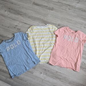 Polo by Ralph Lauren Kids' Blue, Yellow Striped, and Pink Tees